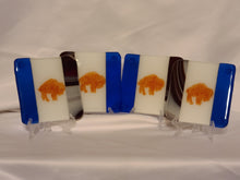 Load image into Gallery viewer, Let&#39;s Go Buffalo fused glass coaster set - vertical
