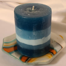 Load image into Gallery viewer, Southwest Vibes - octagonal fused glass trinket bowl or candle dish
