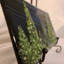 Load image into Gallery viewer, Moonless Night 2, fused glass art
