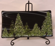 Load image into Gallery viewer, Moonless Night 1, fused glass art
