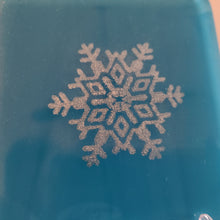 Load image into Gallery viewer, Sky Blue Snow - fused glass coasters (set of 4)
