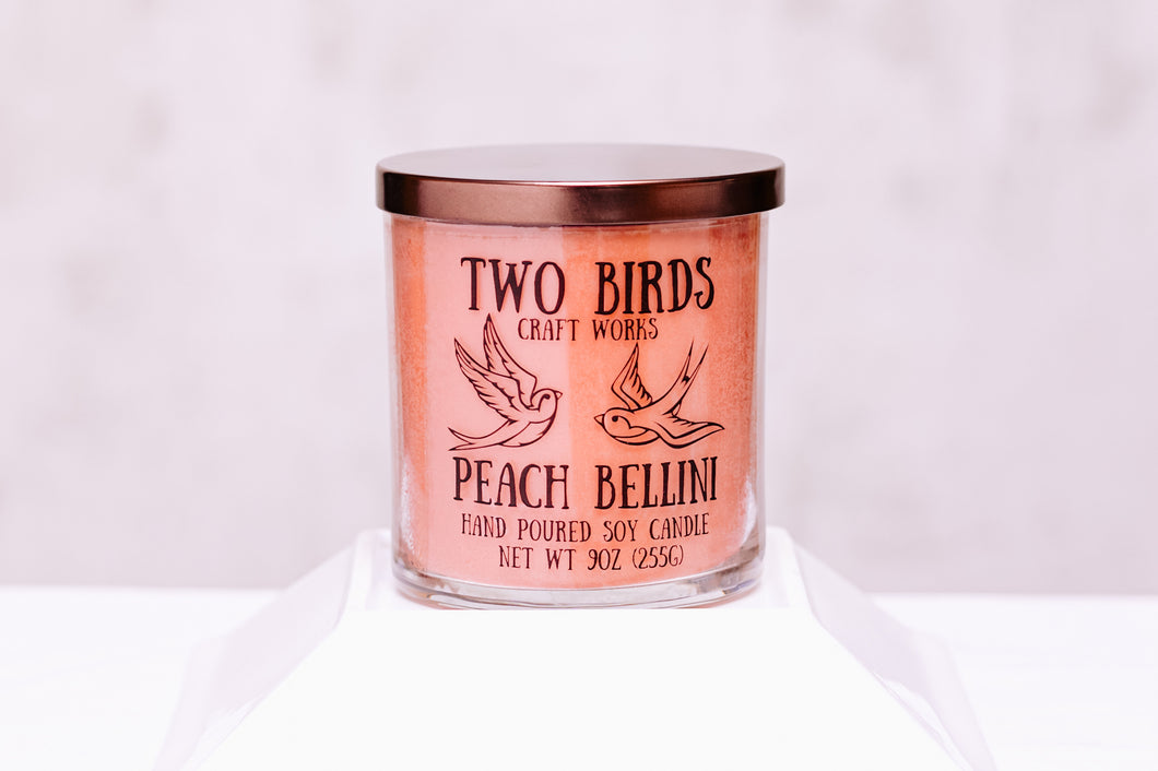 Peach Bellini - 9oz soy candle