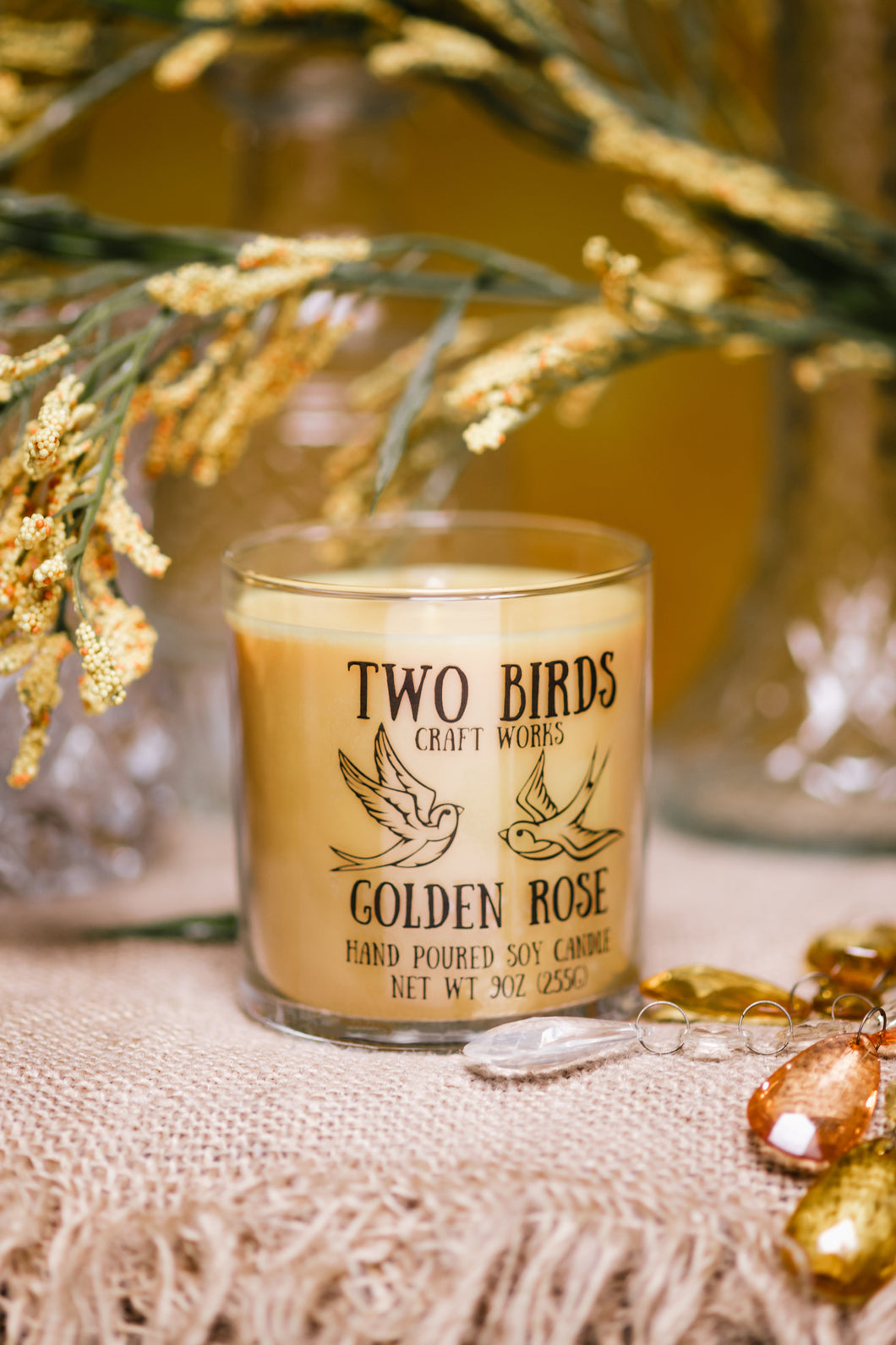 Golden Rose 9oz Soy Candle
